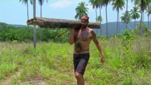 If Scot gets voted out, who's going to carry massive logs around?