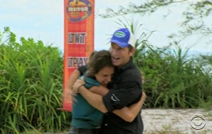 Aubry's dream of touching the great Survivor God Probst becomes a reality.