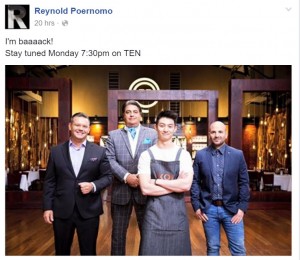 From Reynold's Facebook page.